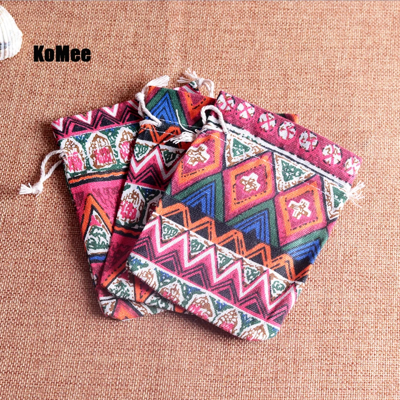 Wholesale 50pcs 10x14cm Colorful Cotton Bags Wedding Decoration Candy Gift Bag Pouch Cute Muslin ...