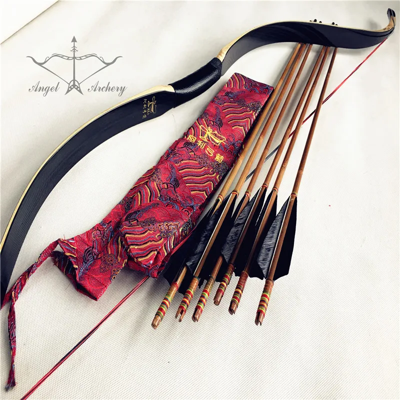 20lb 60lb Черный ламинированный лук Рекурсивный Huntinglongbow Лук Набор Охота для охоты