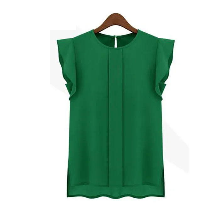 Trendzone 501 1PC Womens Casual Loose Chiffon Short Tulip Sleeve Blouse Shirt Tops Free Shipping