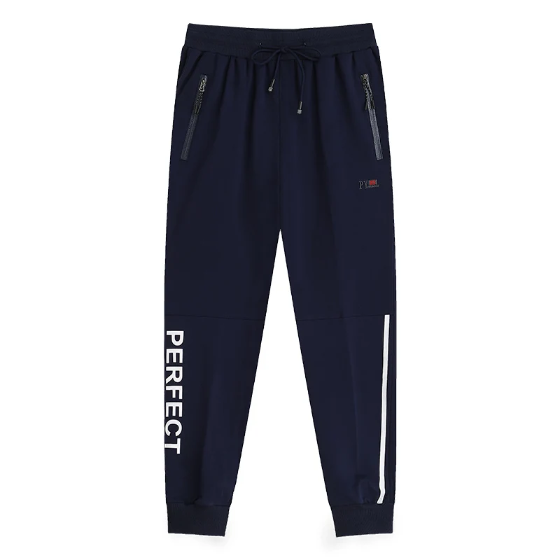 

Fall and winter sports men's trousers loose knitted tightness guard britches large size straight barrel elastic breathable