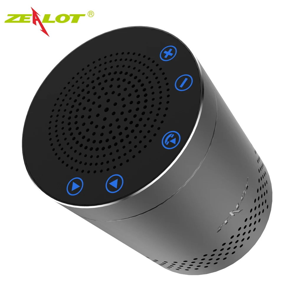 melhor ZEALOT S15 Controle de Toque Alto falantes Bluetooth Sem Fio Da Liga de Alumínio Portátil HiFi Stereo 3D Som Surround Subwoofer Ao Ar Livre