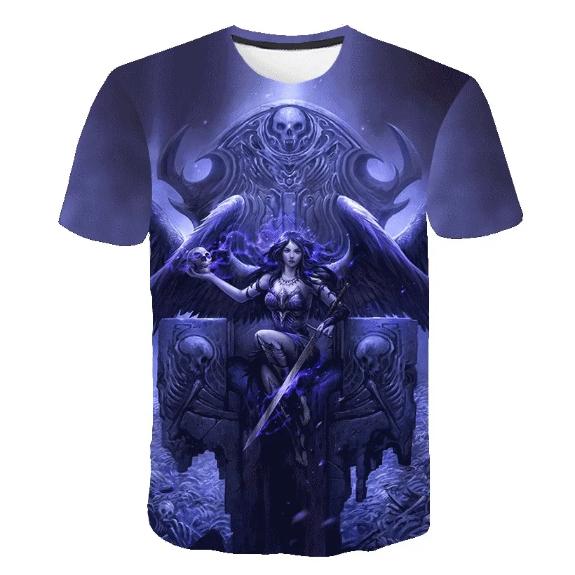 

ZUTTER men and women 3DT shirt sexy beauty skull print shirt men and women summer fashion clothing M-5XL