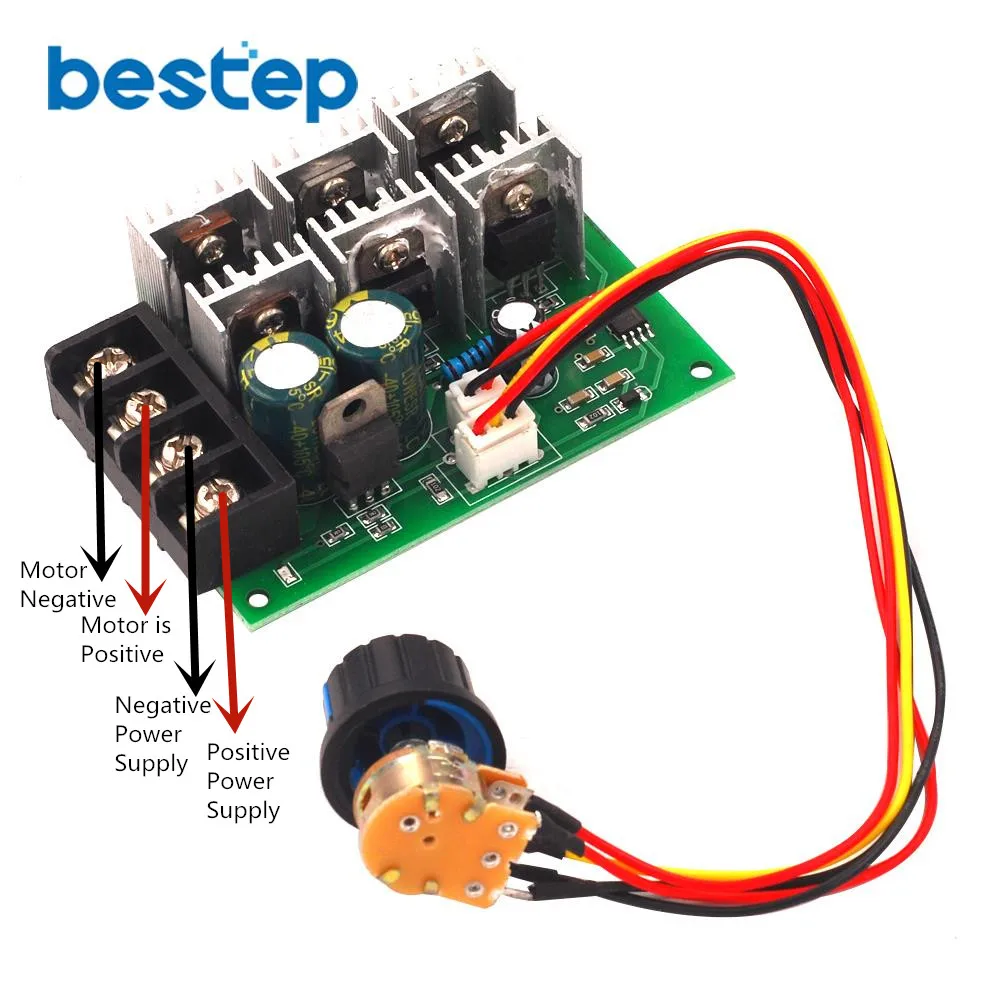 

PWM DC Motor Governor 12V24V36V48V High Power 40A DC Brush Motor Controller