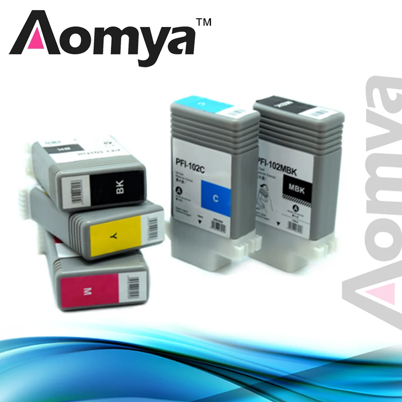 6pcs/lot Compatible Ink Cartridge PFI 102 with Premium Ink For Canon iPF700/710/720/765/760/650