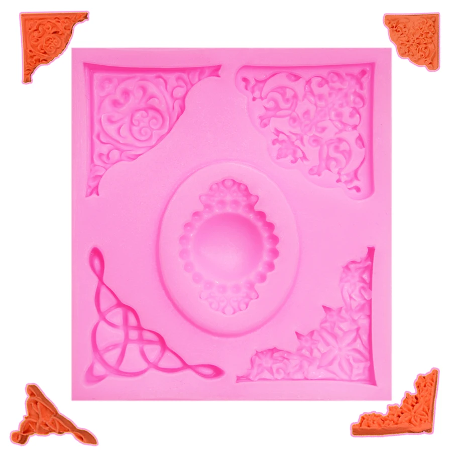 

Silicone Embossed Pattern Edging Decorative Mold DIY Chocolate Gem Vine Border Fondant Silicone Molds For Cake Decorating