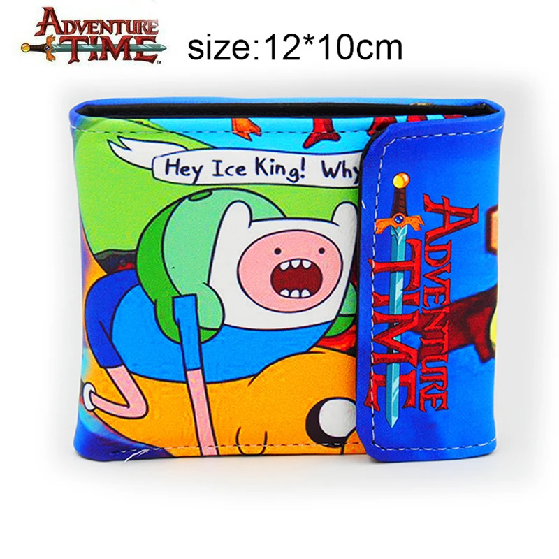 

Anime Adventure Time with Finn and Jake PU Short Wallet Purse Colorful Printing