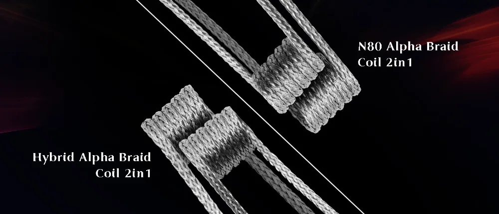 Original Geekvape F205 Hybrid Alpha Braid Coil 2 in 1 vs F206 N80 Alpha Braid Coil for E Cigarette RDA RDTA Atomizer DIY Coils 020