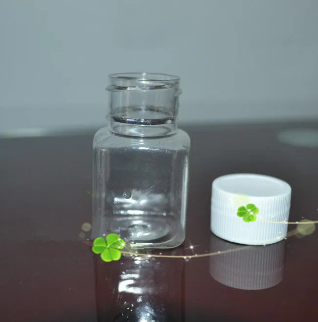 

30g Plastic Empty Bottle Square Pet Medicine Pill Sample Packaging Bottles Free Shipping