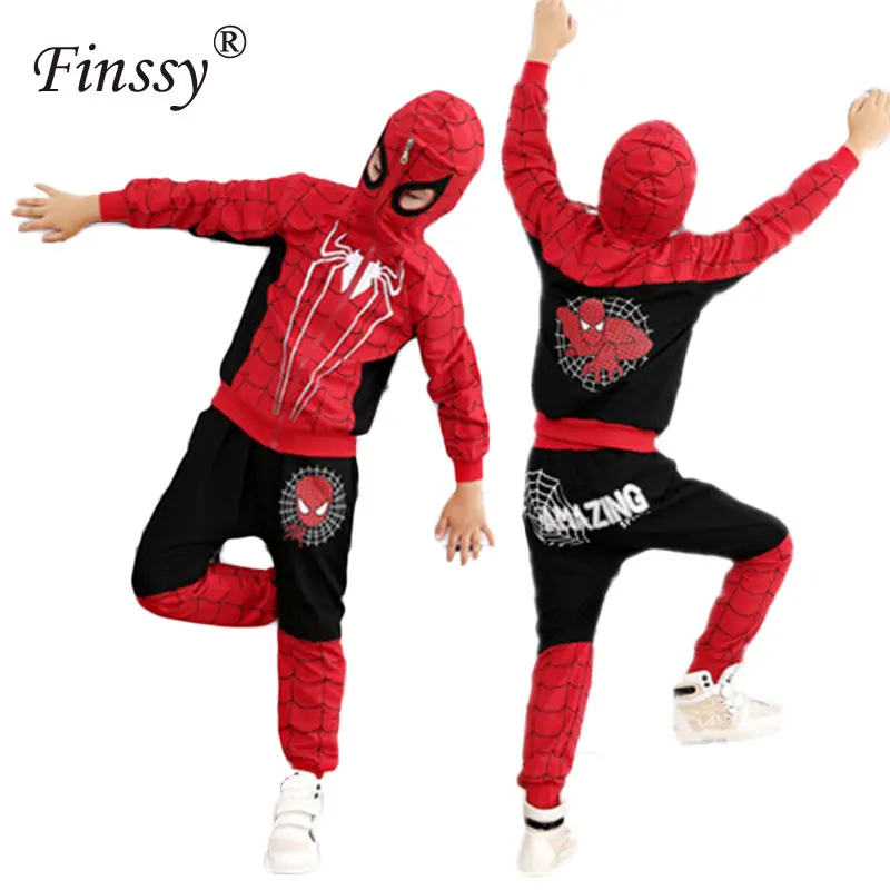 Костюм паука для детей, красный маскарадный костюм Человека-паука для мальчиков, вечерние платья для Хеллоуина, карнавала, Рождества
