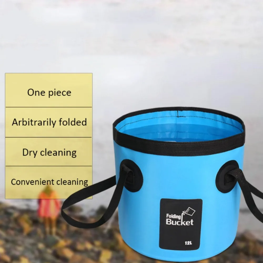 

12L Multifunctional Collapsible Folding Fishing Bucket Outdoor Waterproof Water Storage Container Bucket -01