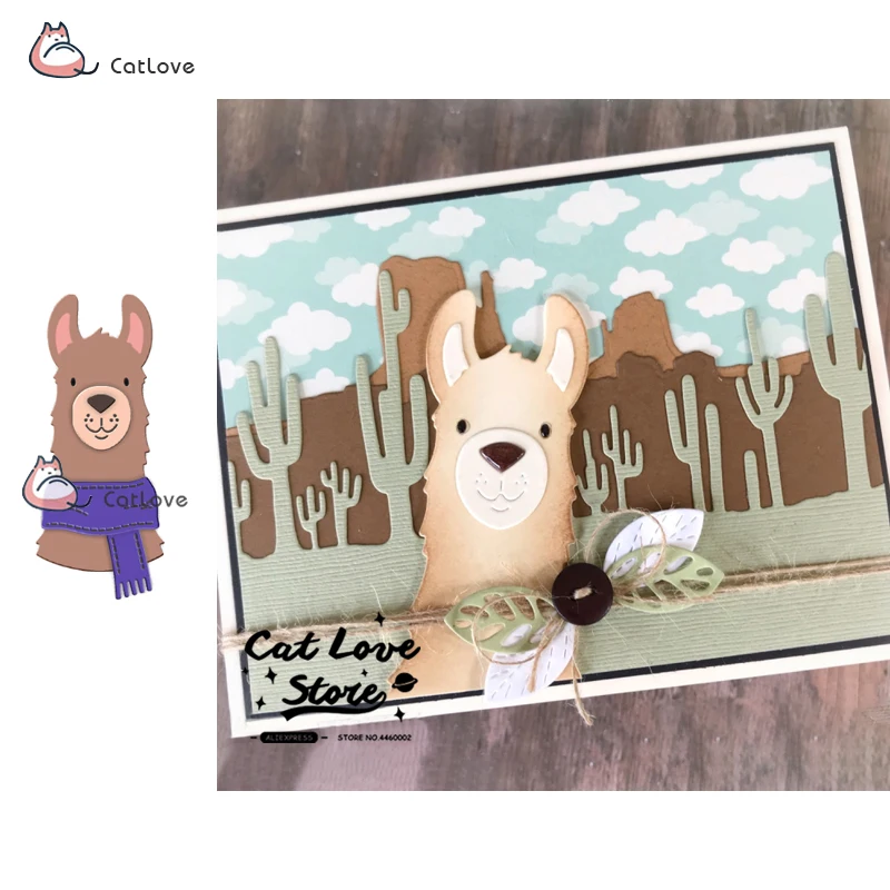 

Lovely Alpaca Animal Metal Cutting Dies Stencil For DIY Scrapbooking Paper Card Decorative Craft Dies Embossing Die Cut New 2019