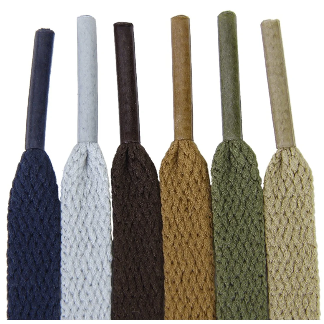 

12 pairs 6 colors laces flat shoes sneakers boots shoes 8mm width (36 inch, color 2)