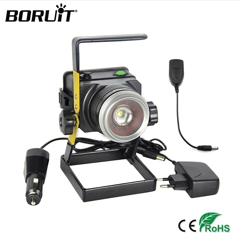

BORUiT XML-T6 LED Outdoor Floodlight 1000LM USB Rechargeable Camping Spotlight Garden Wall Spotlight IPX4 Zoom Projector Lamp