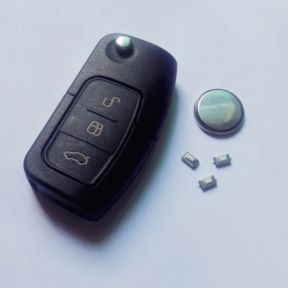 Car Flip Folding Remote Key Shell Fit For Ford Focus Fiesta C Max Car Flip Folding Remote Key Shell Fit For Ford Focus Fiesta C Max Ka Case 3 Btn With Battery And Switches Logo In From Automobiles