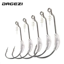 DAGEZI 5 шт./лот с свинцом заостренный Кривошип крючок рыболовный крючок рыба PESCA Крючки Карп крючки для Червяков 2 г/2,5 г/3г/5,25 г/7 г