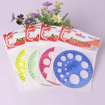 

Hot sale 500 pcs Plastic 360 Degree Protractor Circle Modern Master Template Random Color