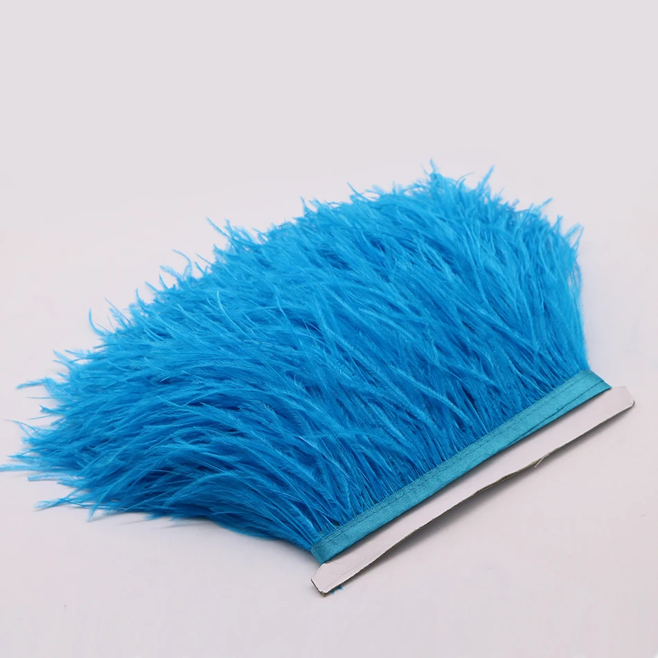 6 lake blue ostrich feather fringe 3