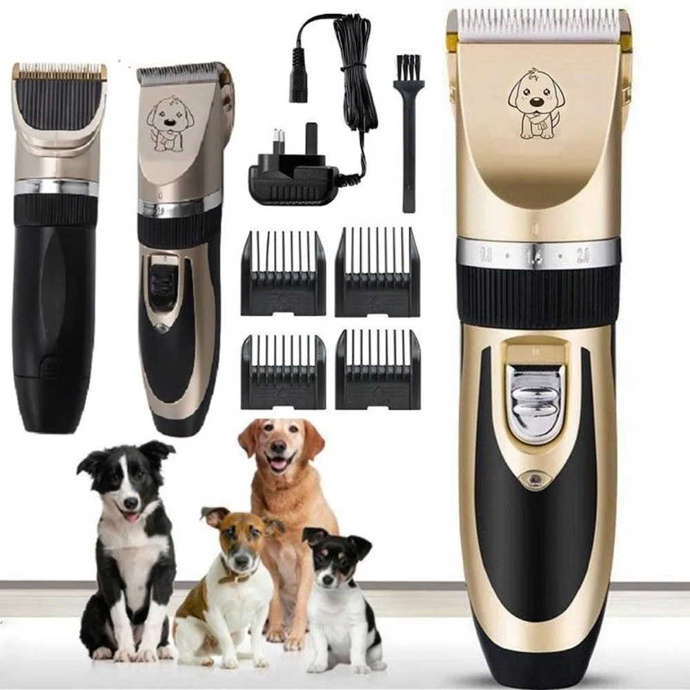 

Pet Shave Clipper Hair Low Noise Cordless Electric Dog Cat Grooming Trimming Kit EU | US | UK Adults Pet General