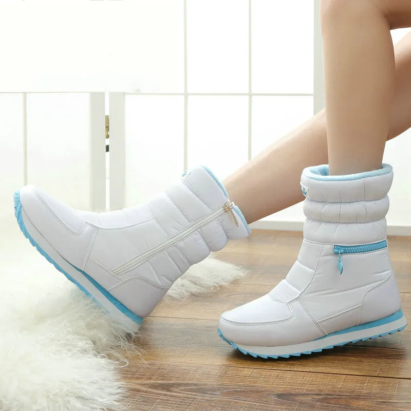 

white winter boots women fashion snow boots new style 2018 women's shoes Brand shoes high quality shoes woman