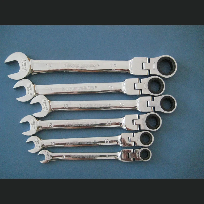 

2018 Time-limited Ferramentas 8.10.12.13.14.17mm Wrench Set Ratchet Spanner 6pcs Adjustable Universal Hand Tool Combination