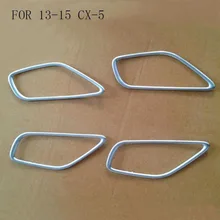 Car Styling FIT For Mazda CX-5 2013 2015 Car Interior Door Handle Handrail Bowl Cover Stickers Trim Strips Car Styling