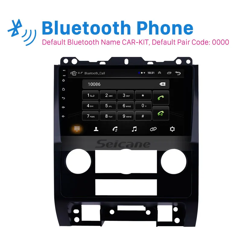 Excellent Seicane 9" HD Car GPS Navi Android 8.1 Autoradio for Ford Escape 2007-2012 Unit Player support Carplay SWC 3G TPMS OBD2 DAB+ DVR 1