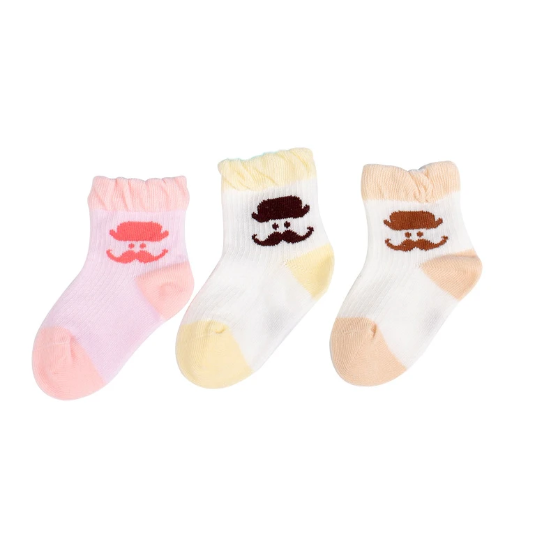 С рисунком из мультфильма, детские носки с милыми животными носки с принтом, хлопковые однотонные короткие носки для детей Для мальчиков и девочек дышащие тонкие Дeтскaя oдeждa одежда для маленьких мальчиков - Цвет: Man B