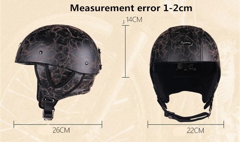 Nazi Brown Leather German Motorcycle Helmet