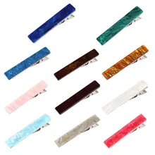 Японский минималистичный прямоугольник утконоса заколка для волос для женщин девушек ацетат мрамор текстурированная Конфета цветная шпилька не скользит зубы заколка