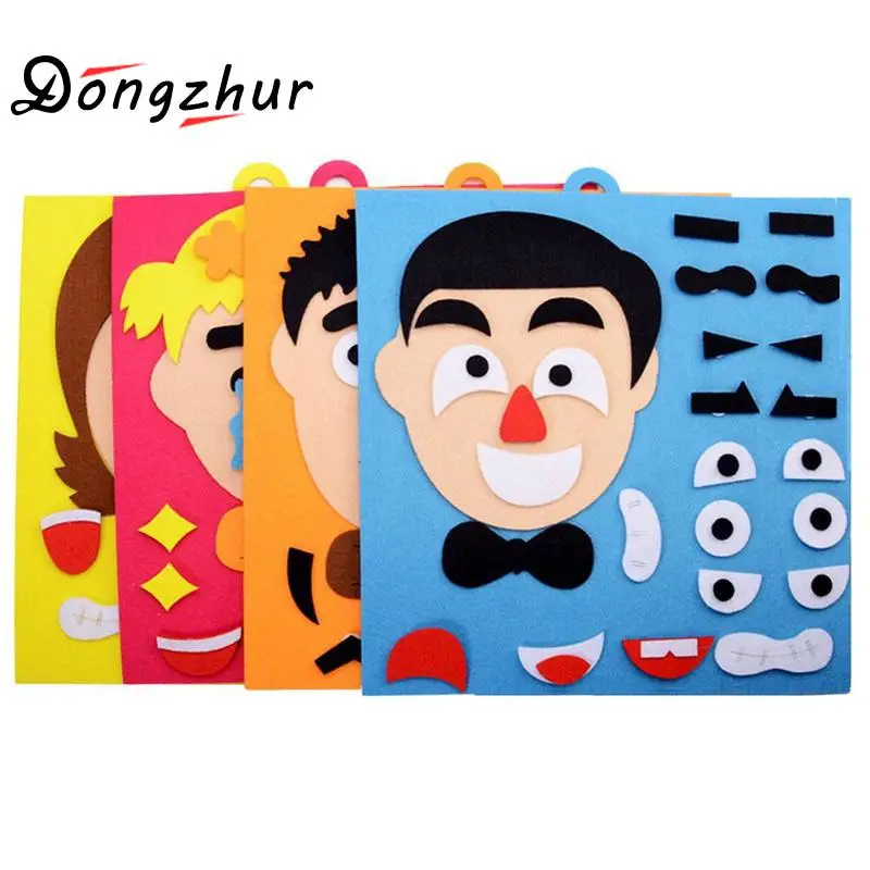 

DIY Toys Emotion Change Puzzle Toys Creative Facial Expression Kids Toys For Children Educational Learning Funny Set 30CM*30CM