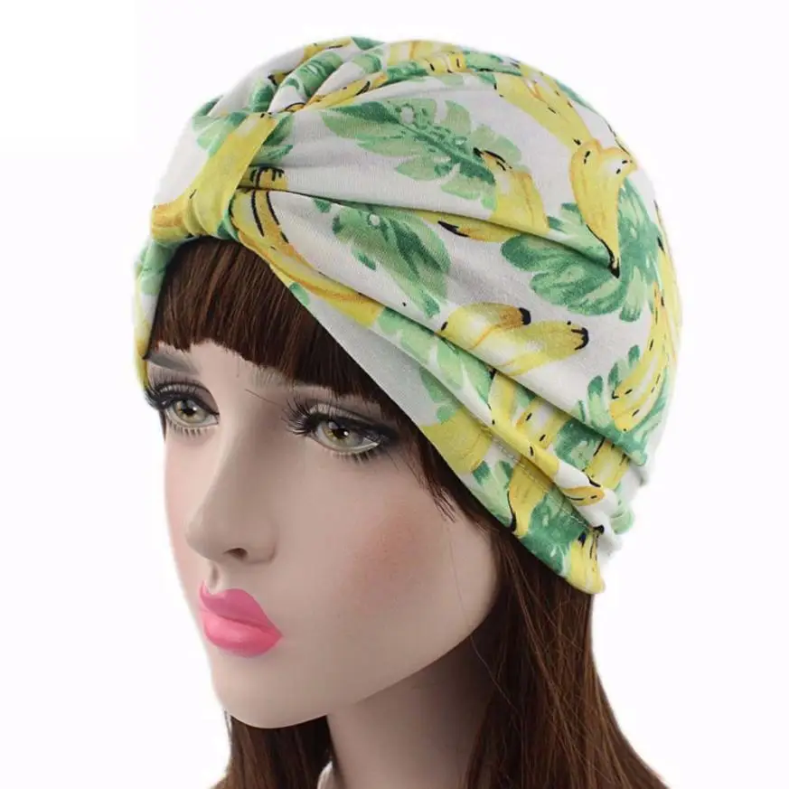 Женские шапочки турбано платок мусульманский головной убор шарф Рак шляпа Леопардовый принт женские шапки капюшон#810 - Цвет: B