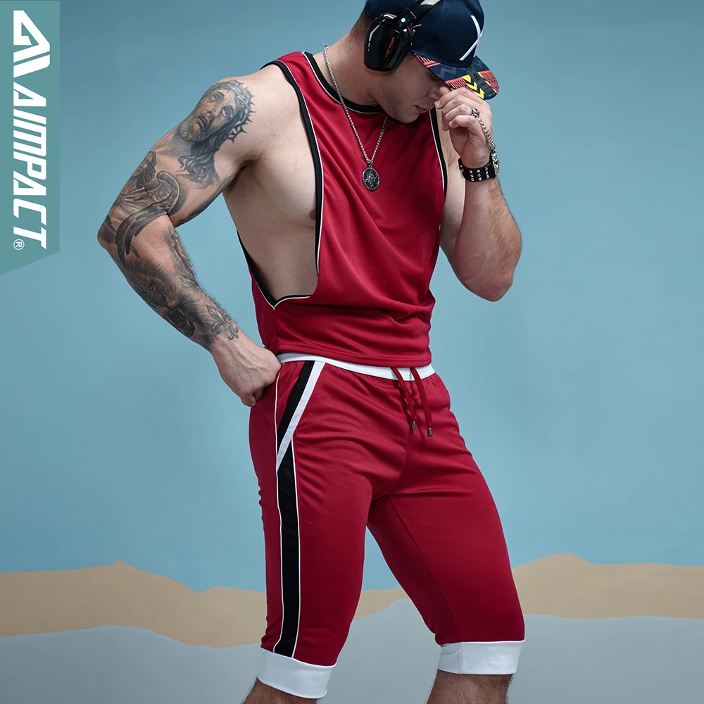 Aimpact сетки Для мужчин s шорты бодибилдинг Фитнес Activewears летняя Домашняя одежда шорты тренировки спортивные шорты для Для мужчин SXZ048