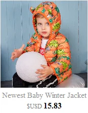 Детский зимний комбинезон; коллекция года; детская зимняя одежда с металлическим пухом; зимние парки с капюшоном для маленьких девочек; пальто для мальчиков; водонепроницаемая верхняя одежда