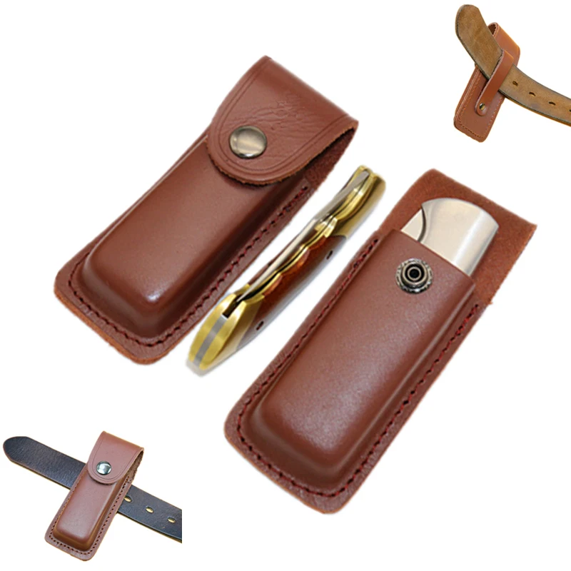 

fold knife tool flashlight belt loop case holder leather sheath holster pouch bag pocket hunt camp outdoor carry edc multi gear