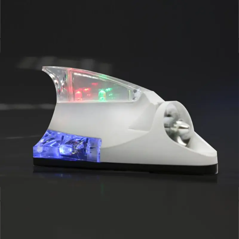 

Wind Power Shark Fin Car Antenna Universal LED Colorful Lights Auto Decorative Aerials Roof Antennas Decor Antena Coche