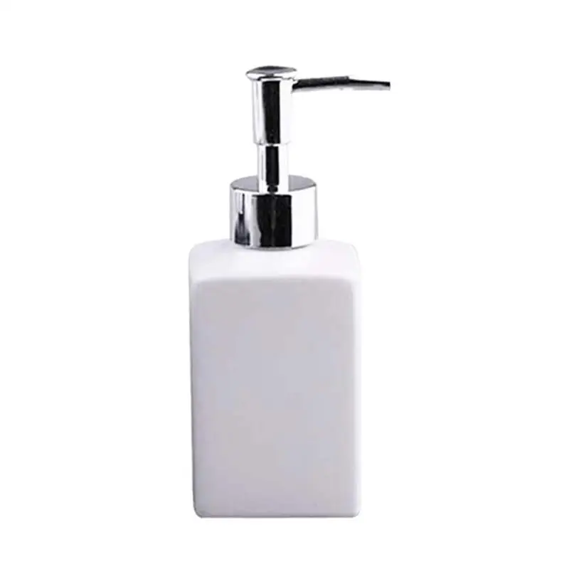 Пустой керамический насос лосьон бутылочки контейнеры туалетные бутылочки бутылочка для шампуня Эмульсия Контейнер для жидкого мыла(белый