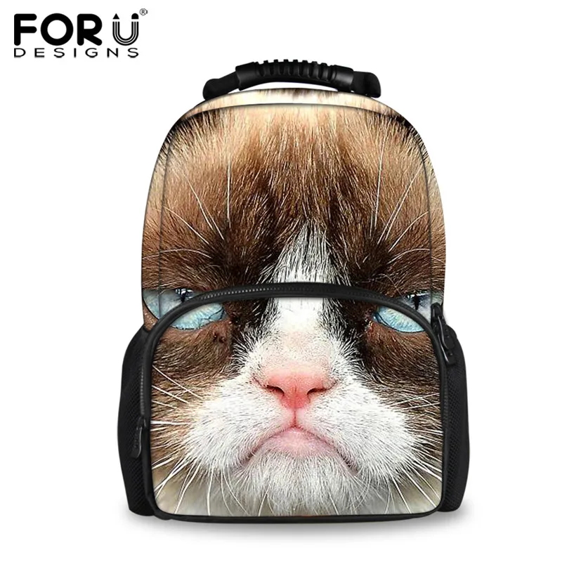 Forudesigns животного 3d принтом кота рюкзак для Для женщин Mochilas ноутбук женский Фетр Рюкзаки большой Ёмкость ежедневные обновления Sac