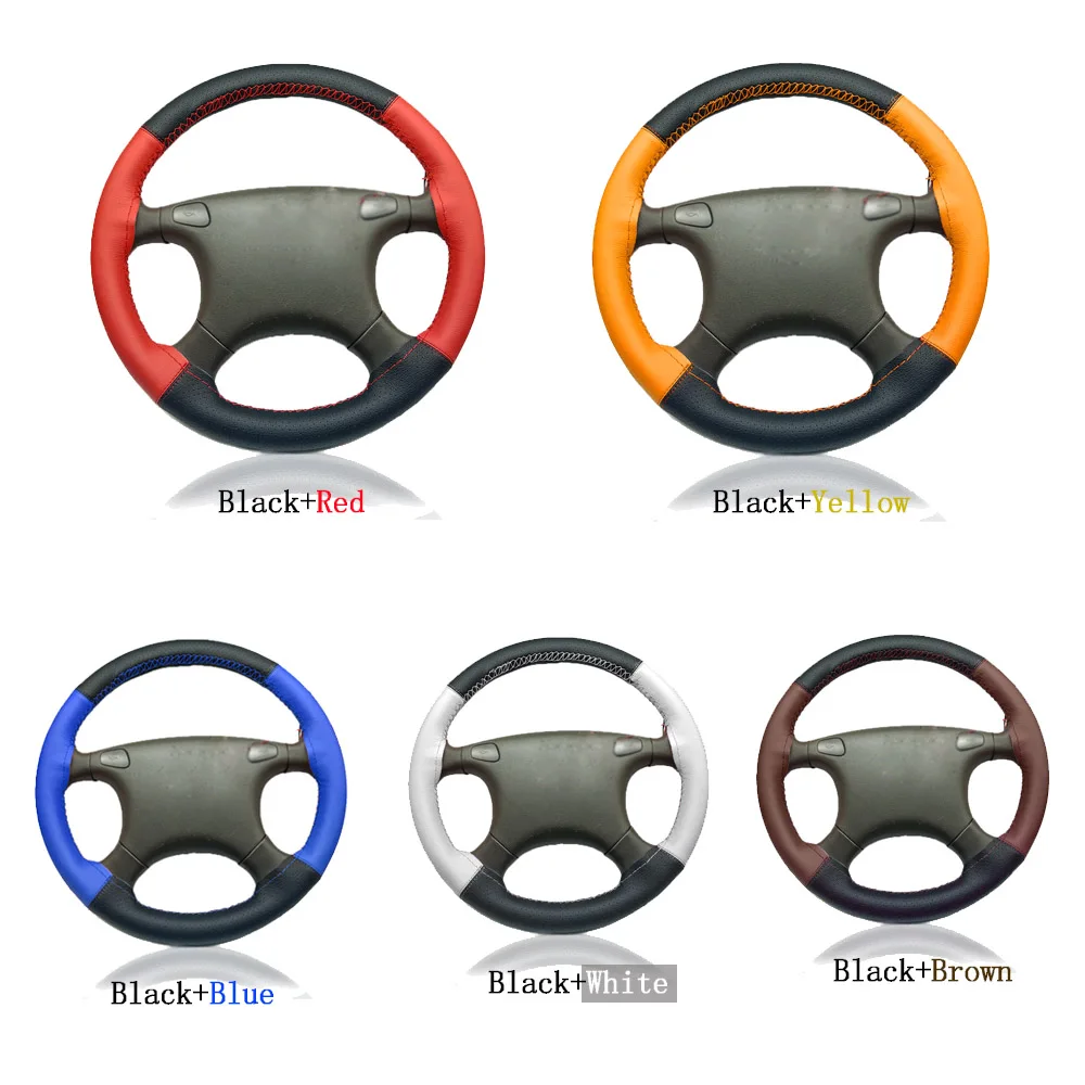 CNIKESIN car steering wheel cover 7Color Two-color stitching S M L size fits 36cm 38cm 40cm soft leather Sport handlebar braid CNIKESIN car steering wheel cover 7Color Two-color stitching S M L size fits 36cm 38cm 40cm soft leather Sport handlebar braid