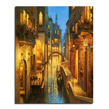 

Lights Venice 40x50 Wholesale DIY Diamond Painting Home Decoration Rhinestone Wall Stickers Embroidery Needlework