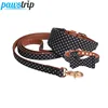 pawstrip 4 Colors Dot Small Dog Collar Bandana Soft Leather Dog Leash Cute Bow Cat Collar Pet Teacup Chihuahua Collar Leash Lead ► Photo 1/6