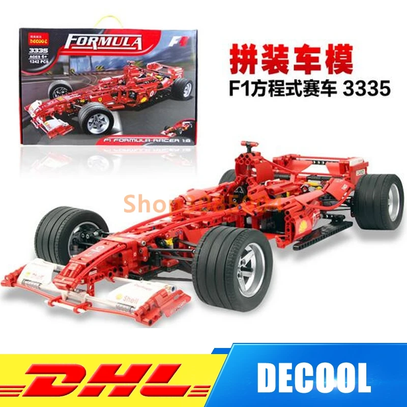 

IN Stock DHL Decool Formula Racing Car 1:8 Model 3335 Building Blocks Sets 1242pcs Educational DIY Bricks Toys Clone 8674