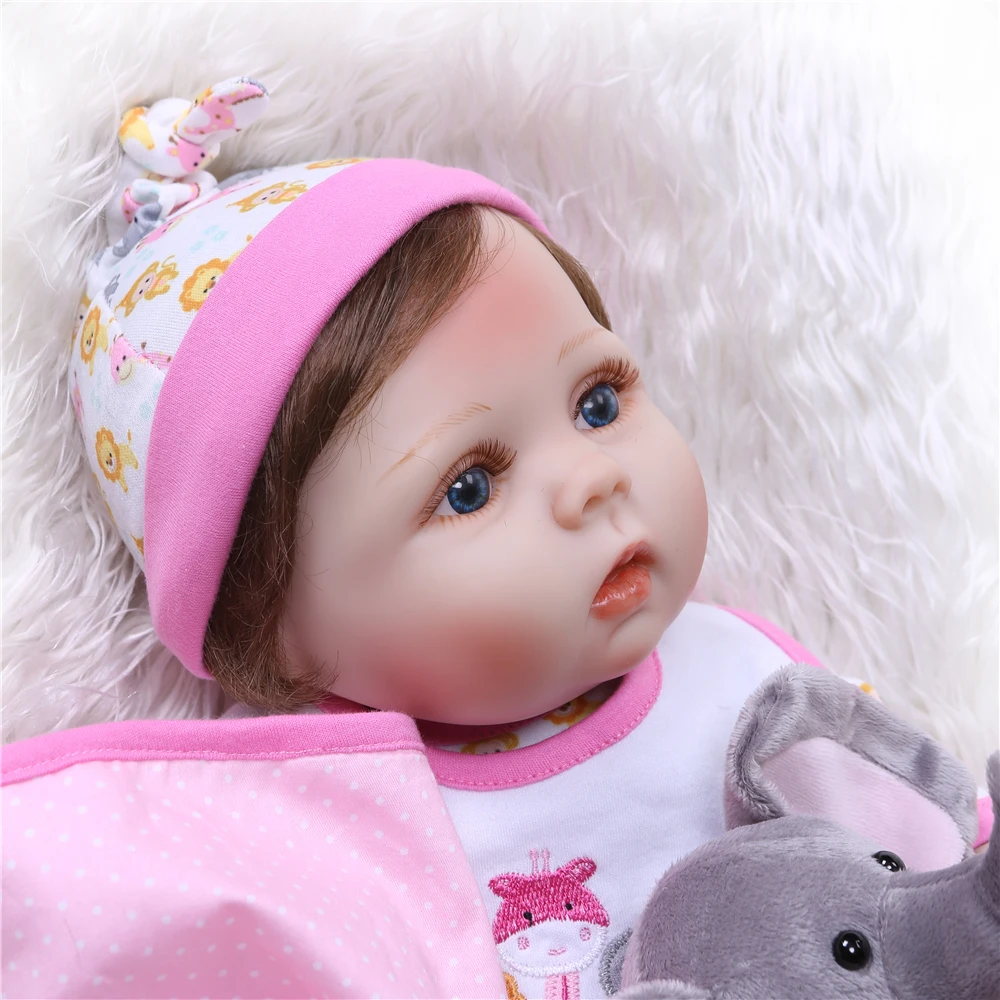 Npkколлекция 22 дюйма силиконовая кукла reborn baby doll Bonecas Реалистичная кукла Reborn для всего тела виниловая кукла bebe reborn для девочек Подарки Игрушки