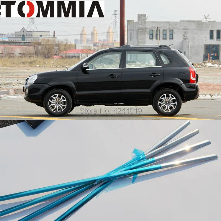 

TOMMIA 4pcs Stainless Steel Chrome Bottom Window Frame Sill Trim For HYUNDAI TUCSON 2009-2014 Car Accessories