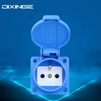 

5pcs, 50x50mm, IP44 French waterproof socket 16A250V standard waterproof socket, France dust, splash socket, free shipping