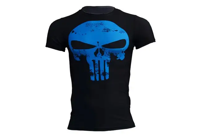 Punisher Funny T Shirts 3D Printed TShirt Men Fitness Running Shirt Dry ...