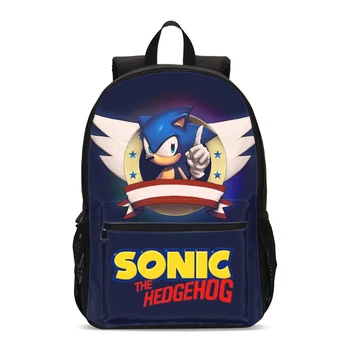 

Sonic The Hedgehog Anime Print School Backpack Kids Casual Shoulder Funny Pack Teenage Bagpack Mochila Mujer Bolsa Escolar