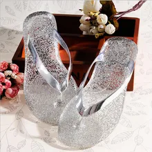 2017 New Summer Femmes Pantoufles À Bout Ouvert Nouvelle Chaussures Femme Flip Flops Ruban/Or/Rose Pantufa