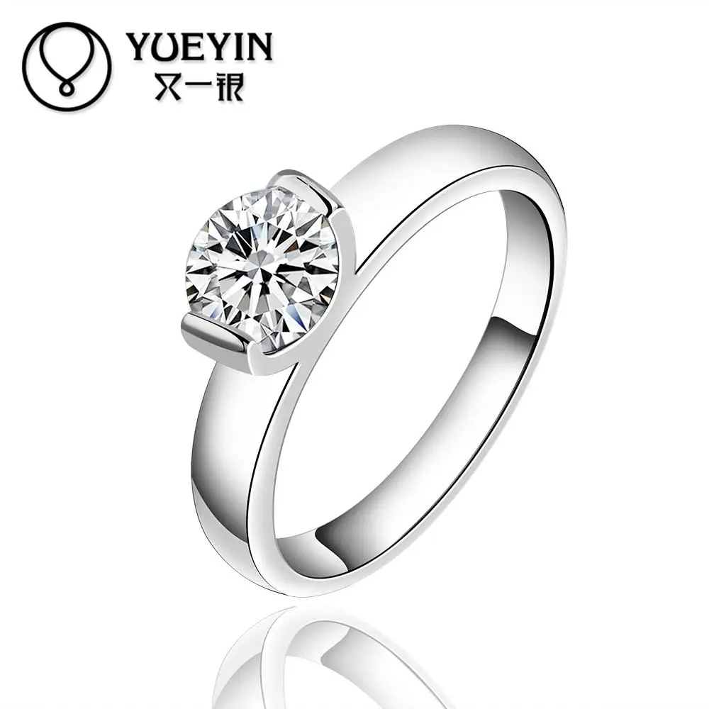 Zircon ring Wholesale silver plated wedding rings for women engagement Bridal jewelry anelli donna brilliant anillos mujer | Украшения и