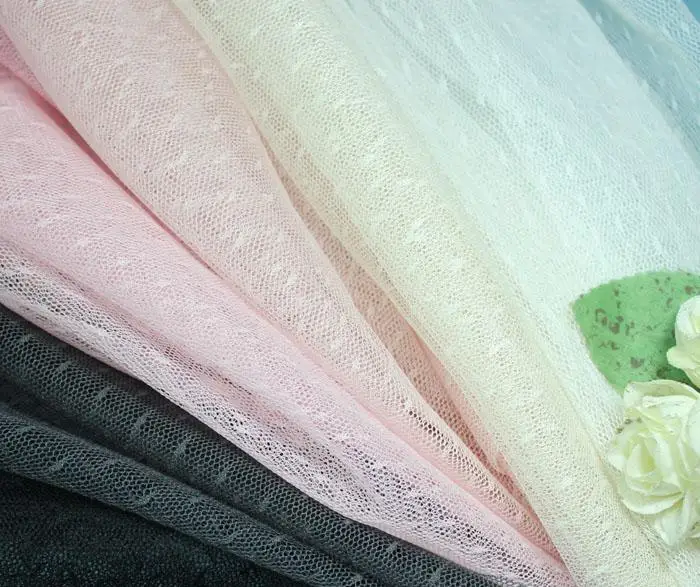 

free shipping Dotted Water Jade Dot Net Gauze Fabric Puff Skirt Headwear Curtain Window Mantle Mosquito Net DIY Fabric