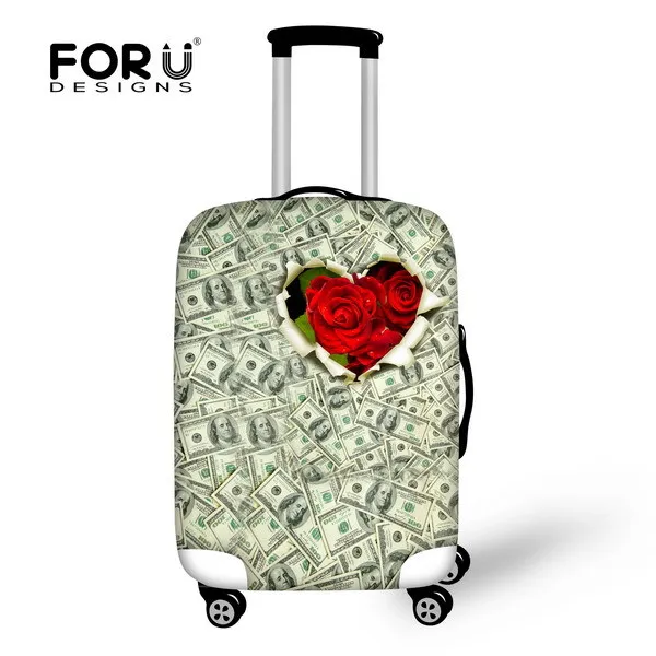 FORUDESIGNS, дизайн, цветочные Защитные чехлы для багажа, для путешествий, на колесиках, чехлы для чемоданов, эластичные полиэфирные пылезащитные чехлы - Цвет: 2U0103F1